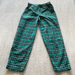 Draper James Christmas Plaid Pajamas Pants S Green 100% Cotton